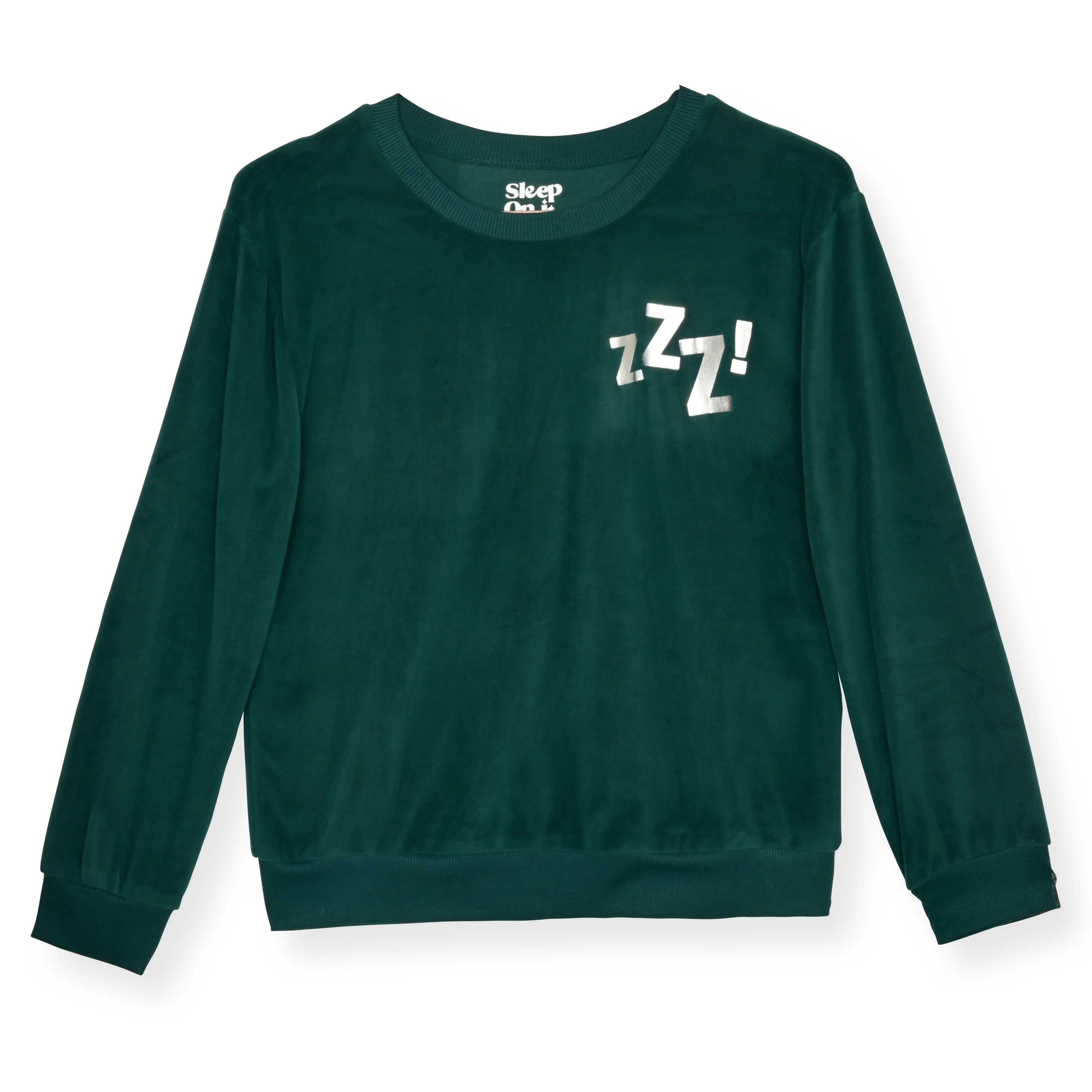 2-Piece Boys Velour Pajama Sets- Zzz, Green & Sliver Pajama Sets for Toddlers & Boys