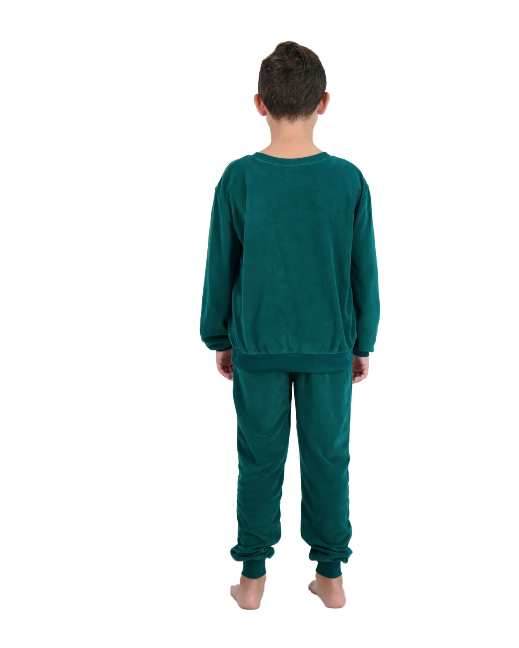 2-Piece Boys Velour Pajama Sets- Zzz, Green & Sliver Pajama Sets for Toddlers & Boys