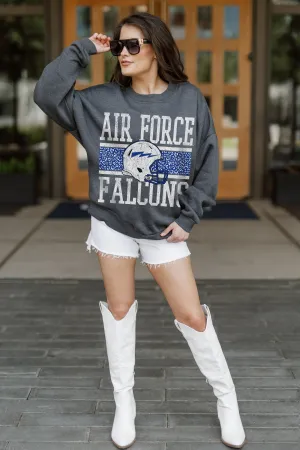 AIR FORCE FALCONS WILD TAILGATE PREMIUM FLEECE DROP SHOULDER CREWNECK PULLOVER