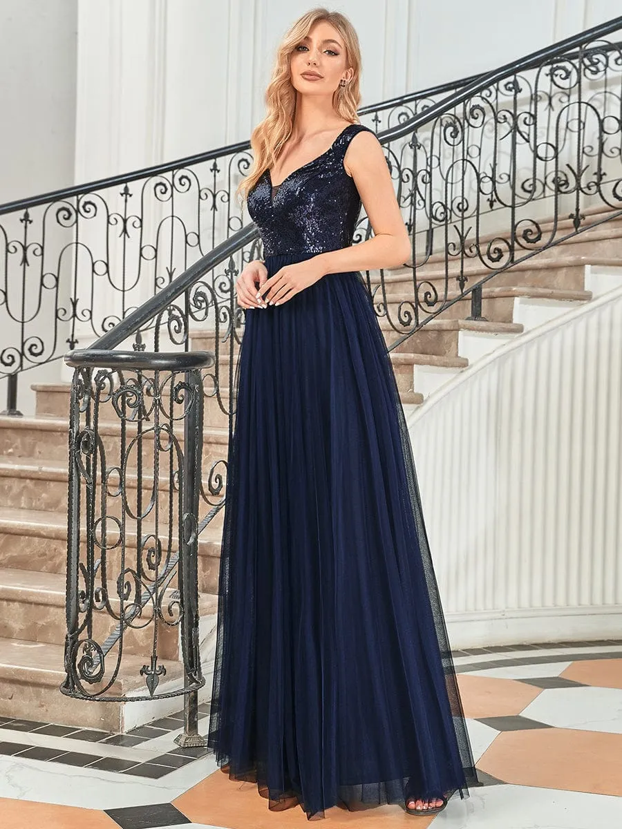 Beautiful Sequin and Mesh Gown