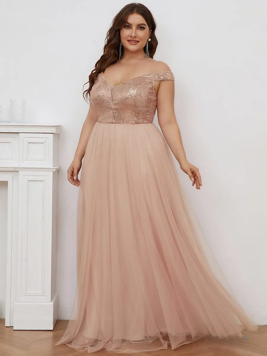 Beautiful Sequin and Mesh Gown