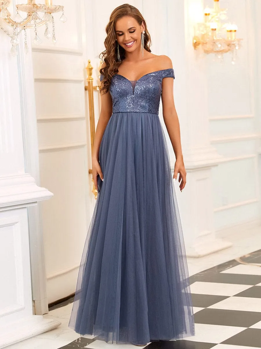Beautiful Sequin and Mesh Gown