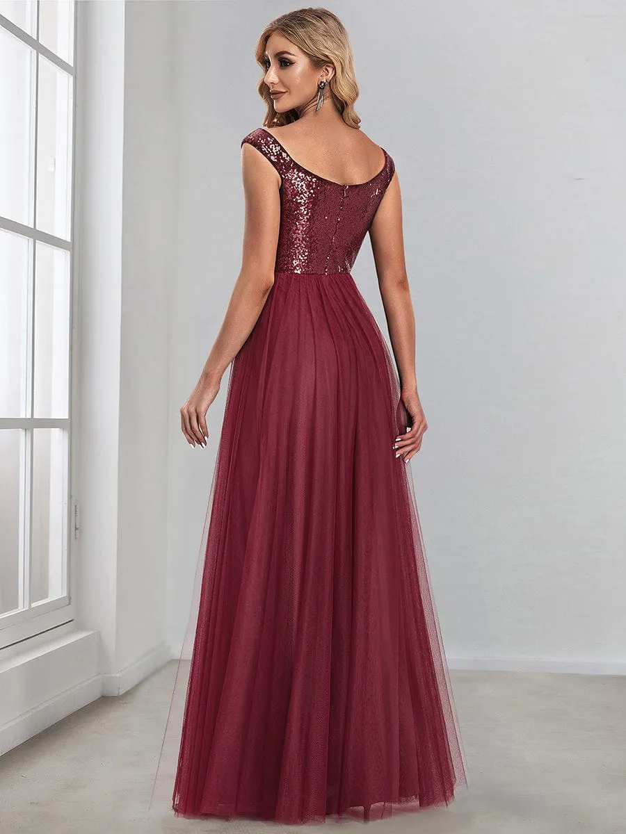 Beautiful Sequin and Mesh Gown