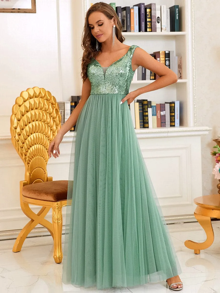 Beautiful Sequin and Mesh Gown