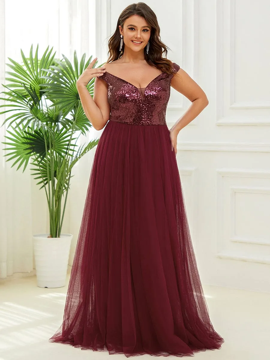Beautiful Sequin and Mesh Gown