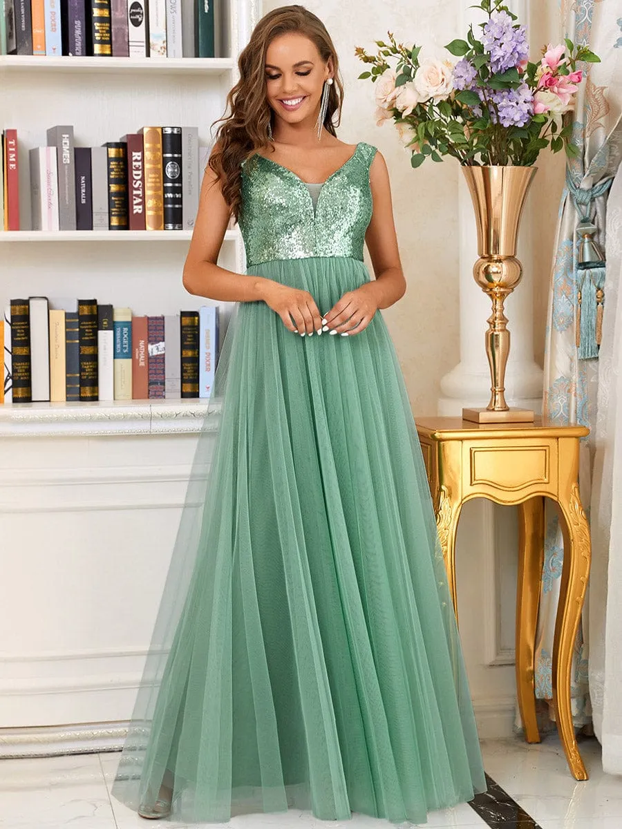 Beautiful Sequin and Mesh Gown