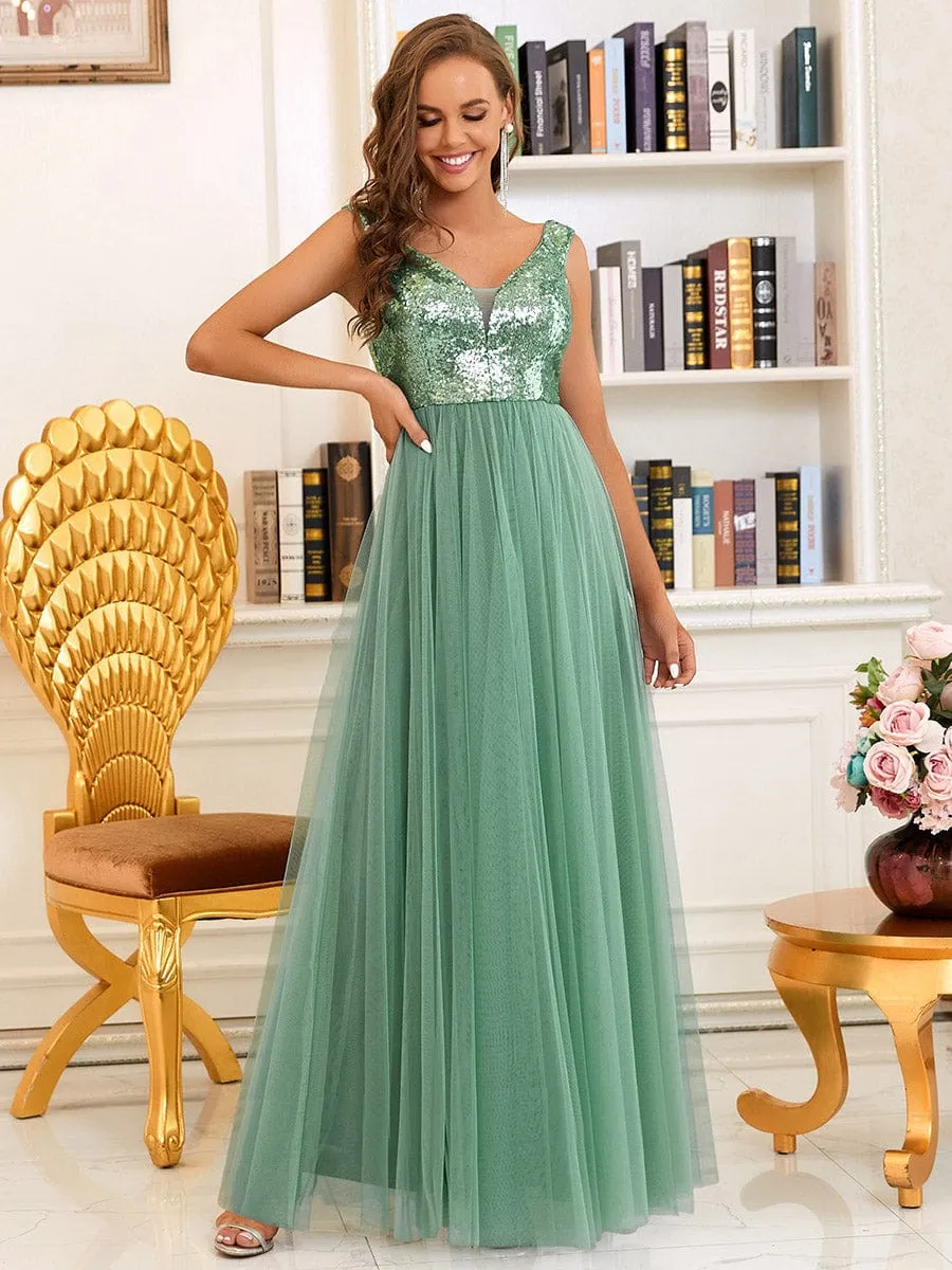 Beautiful Sequin and Mesh Gown