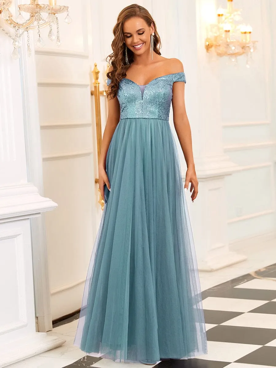 Beautiful Sequin and Mesh Gown