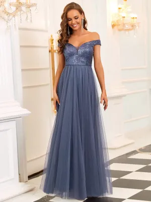 Beautiful Sequin and Mesh Gown