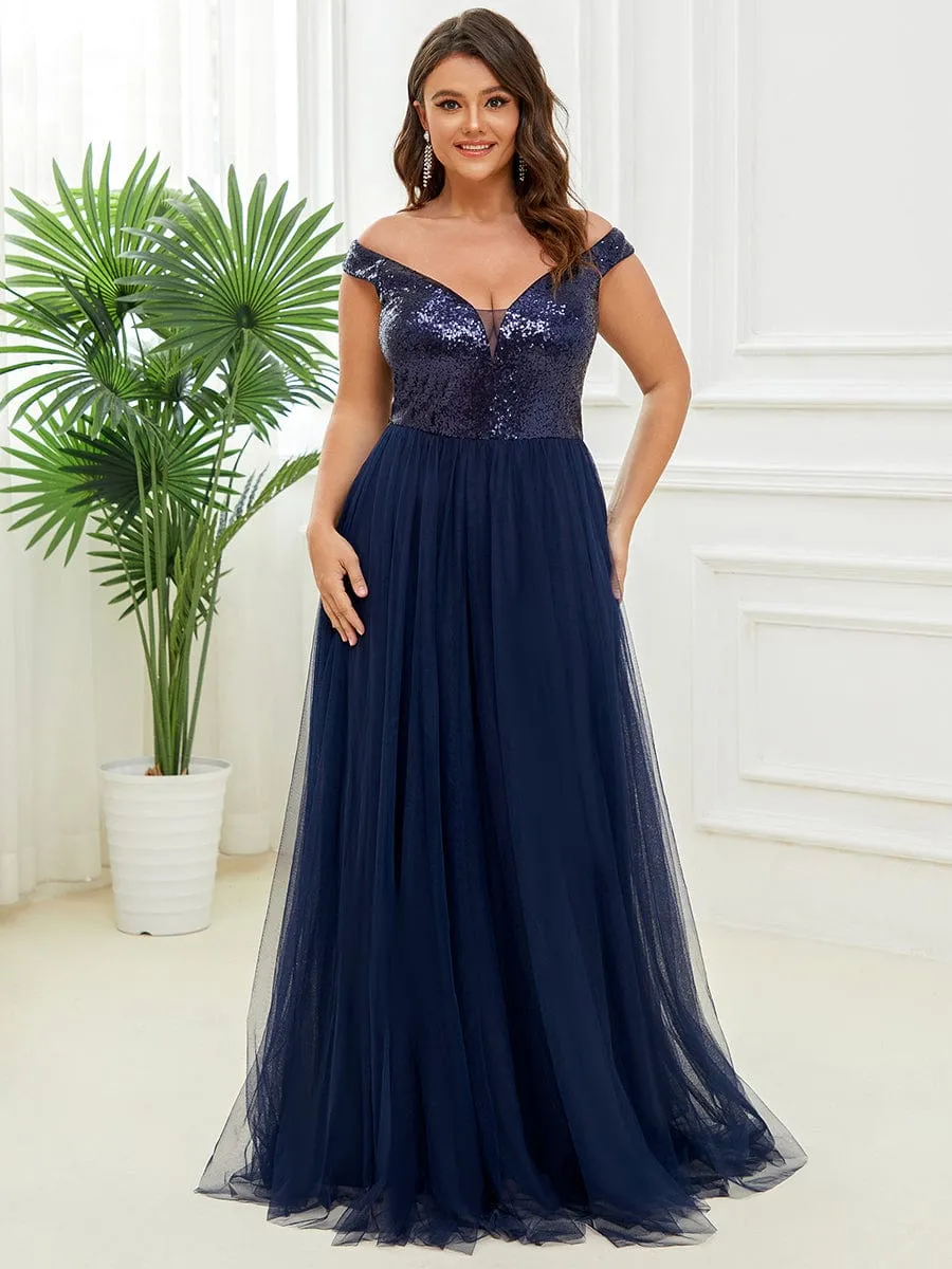 Beautiful Sequin and Mesh Gown