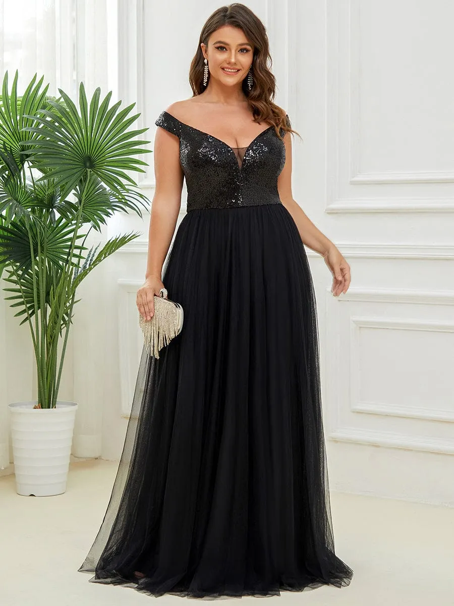Beautiful Sequin and Mesh Gown