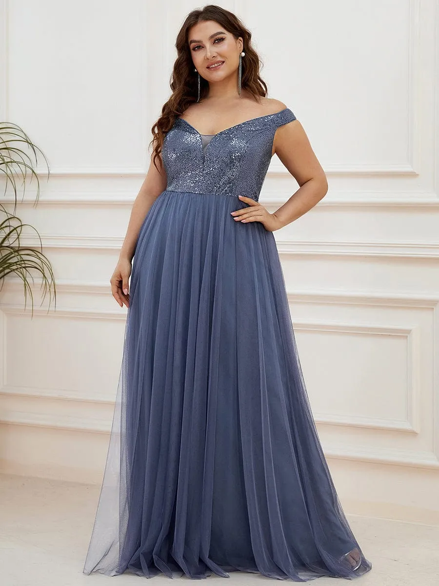 Beautiful Sequin and Mesh Gown
