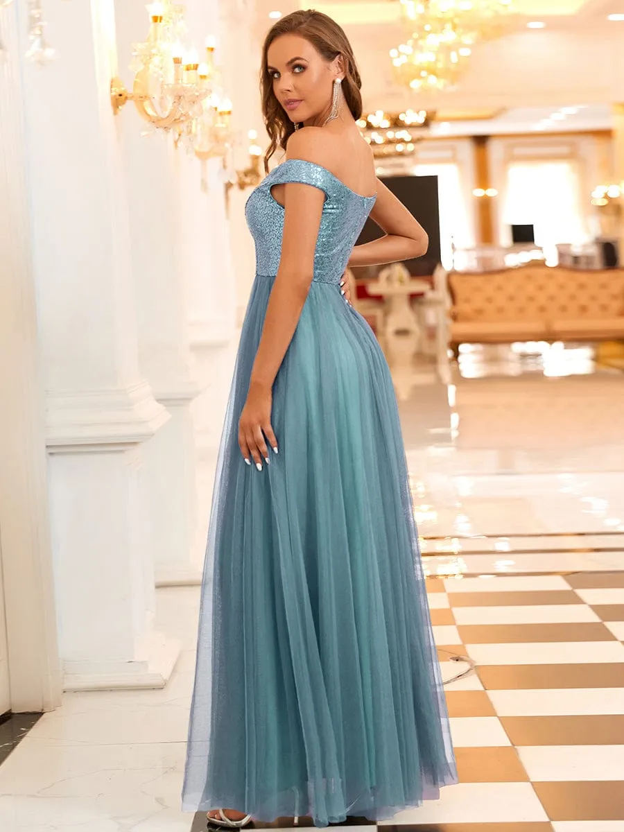 Beautiful Sequin and Mesh Gown