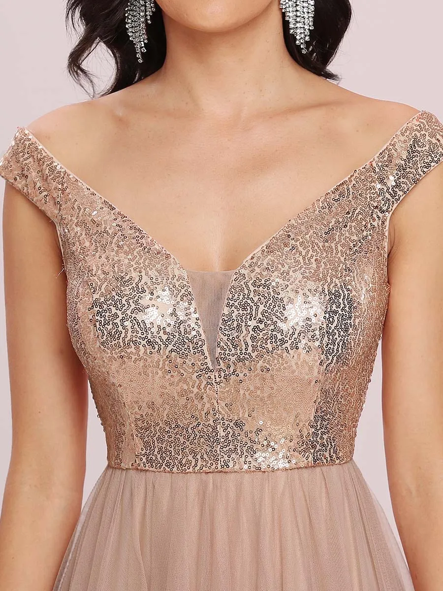 Beautiful Sequin and Mesh Gown