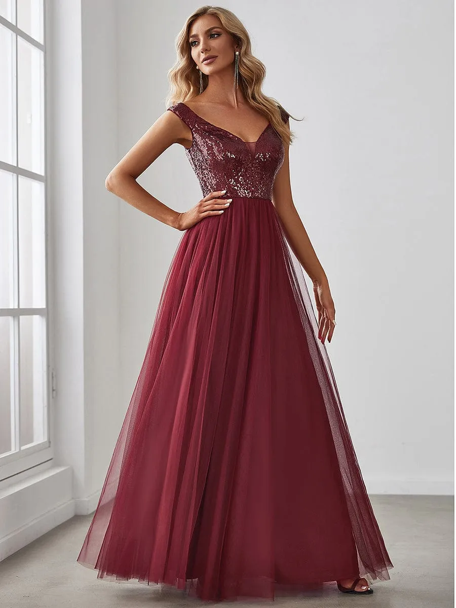 Beautiful Sequin and Mesh Gown