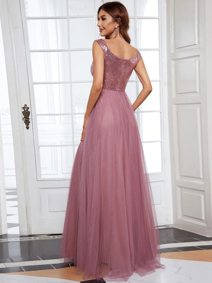 Beautiful Sequin and Mesh Gown