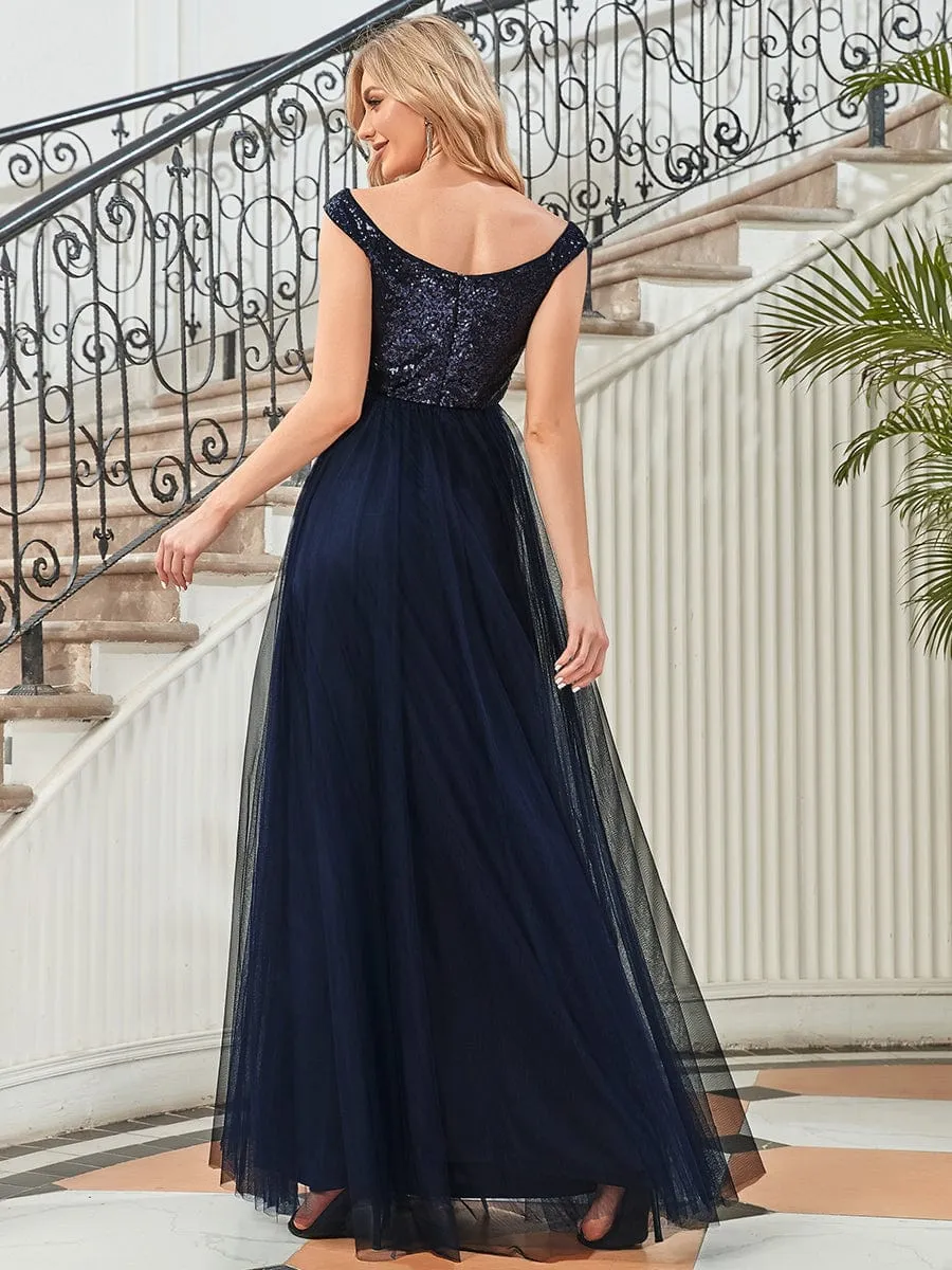 Beautiful Sequin and Mesh Gown