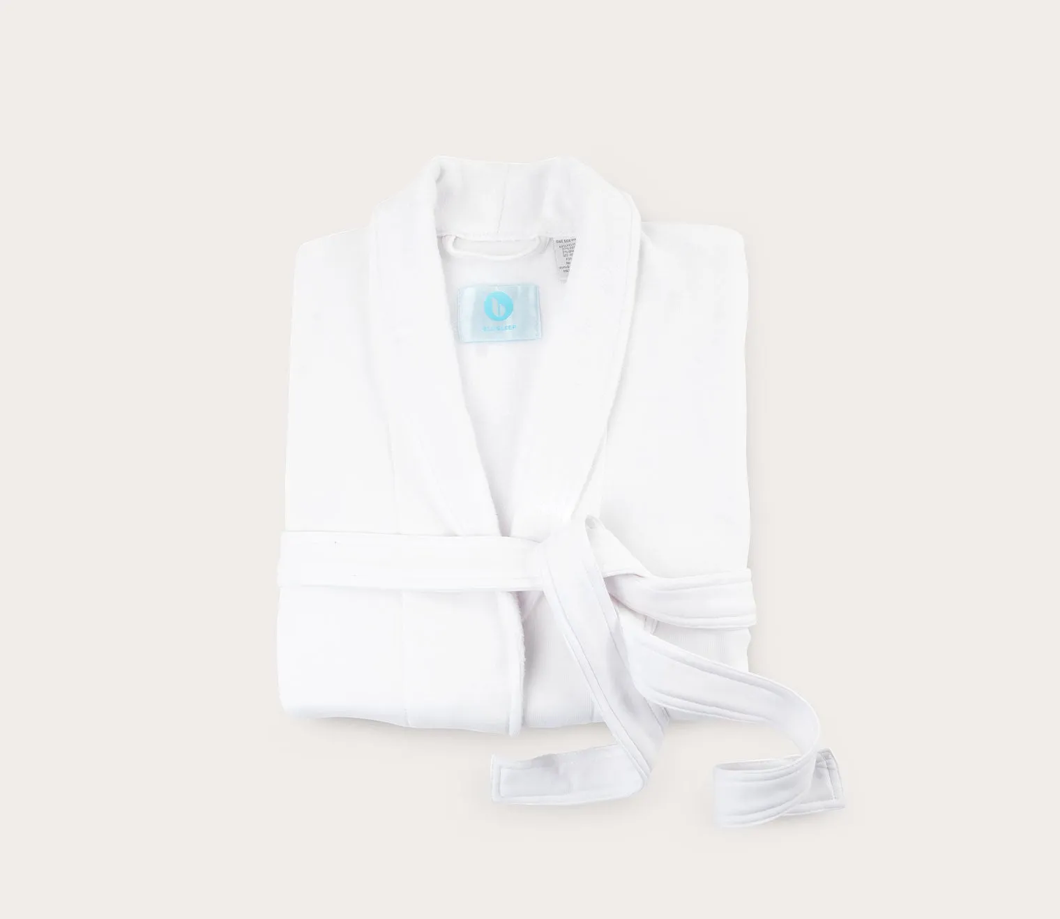 Blu Sleep Palma White Cotton Jersey Robe