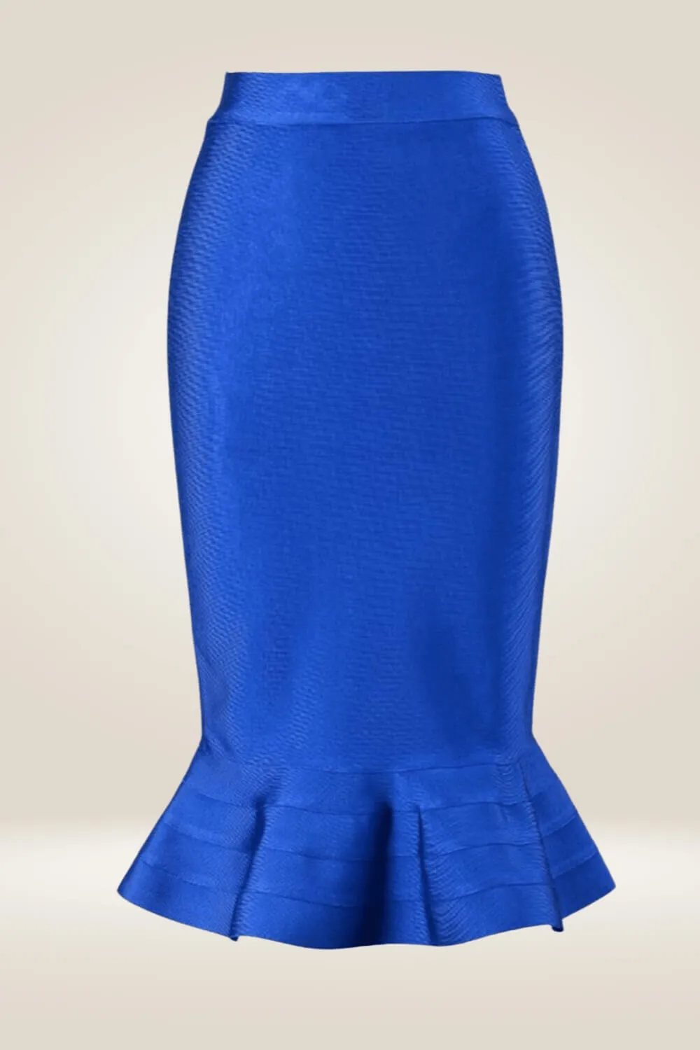 Bodycon Mermaid Blue Midi Skirt