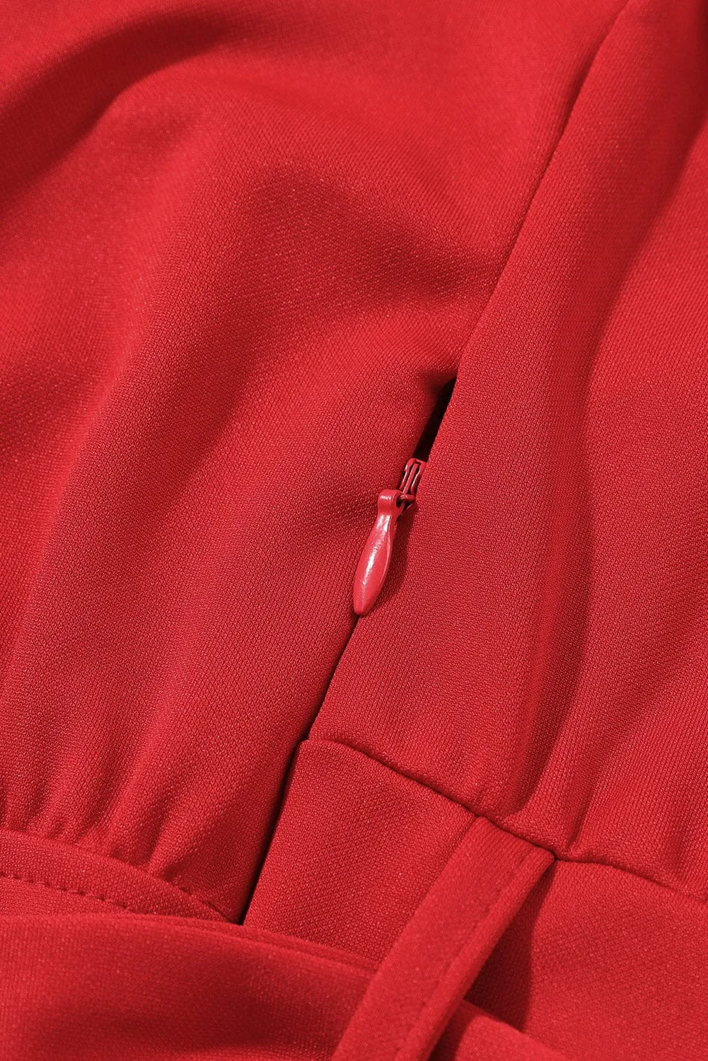 Burning Red Belted Wide-Leg Jumpsuit