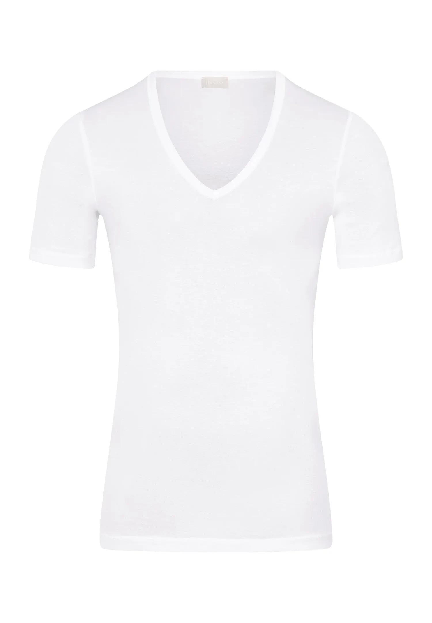 Cotton Pure Fitted Cotton V-Neck T-Shirt | White 73665-101