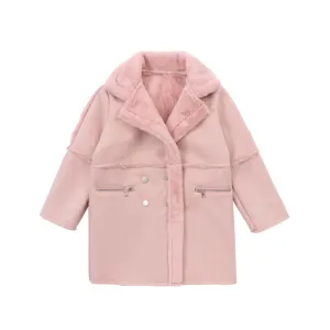 Elegant Winter Wool Trench Coat for Girls.