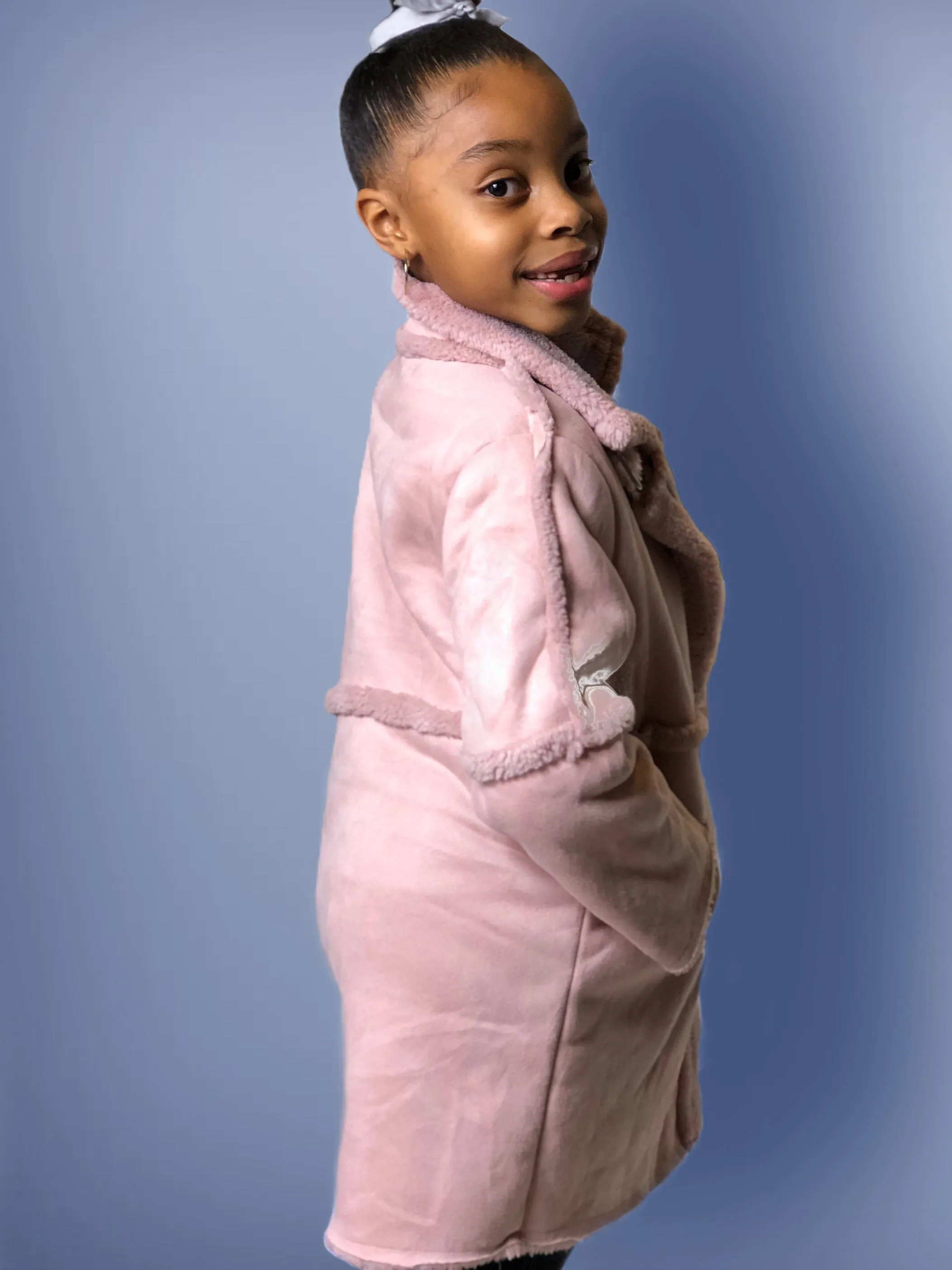 Elegant Winter Wool Trench Coat for Girls.