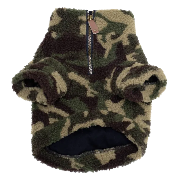 Fleece Pullover | Green Camo