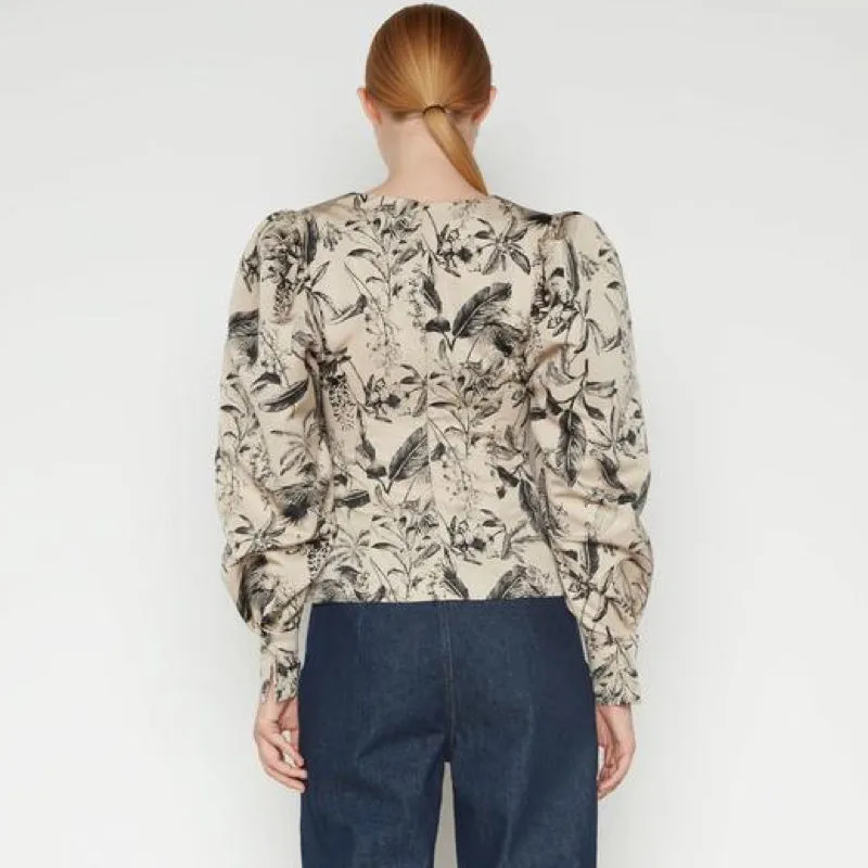 Floral Printed Puff Sleeve Blouse