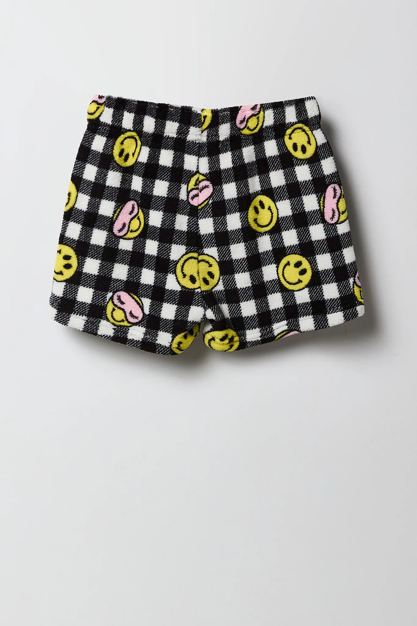 Girls Graphic T-Shirt & Plush Short 2 Piece Pajama Set