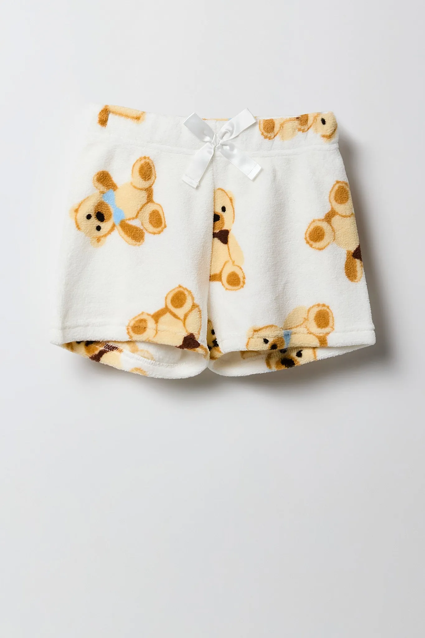 Girls Graphic T-Shirt & Plush Short 2 Piece Pajama Set