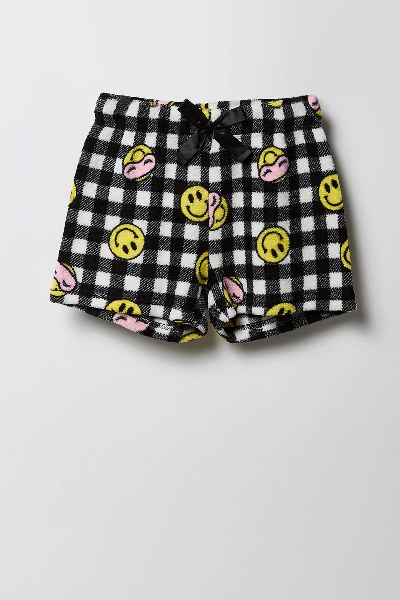 Girls Graphic T-Shirt & Plush Short 2 Piece Pajama Set