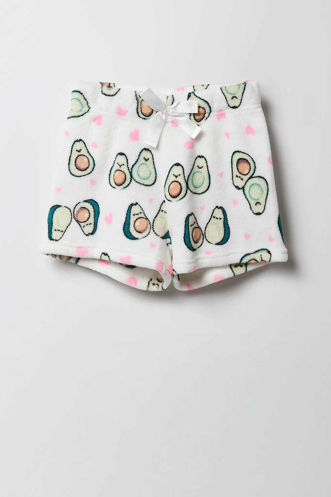 Girls Graphic T-Shirt & Plush Short 2 Piece Pajama Set