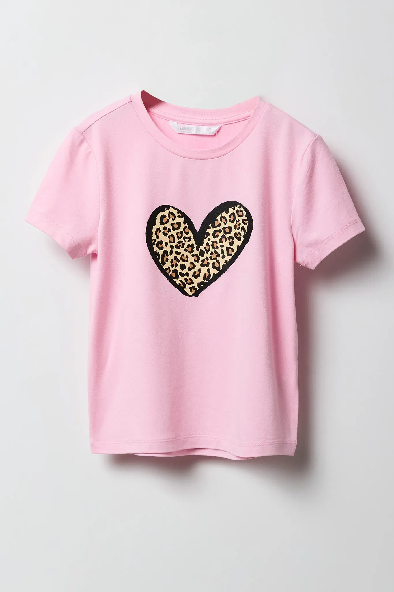Girls Graphic T-Shirt & Plush Short 2 Piece Pajama Set