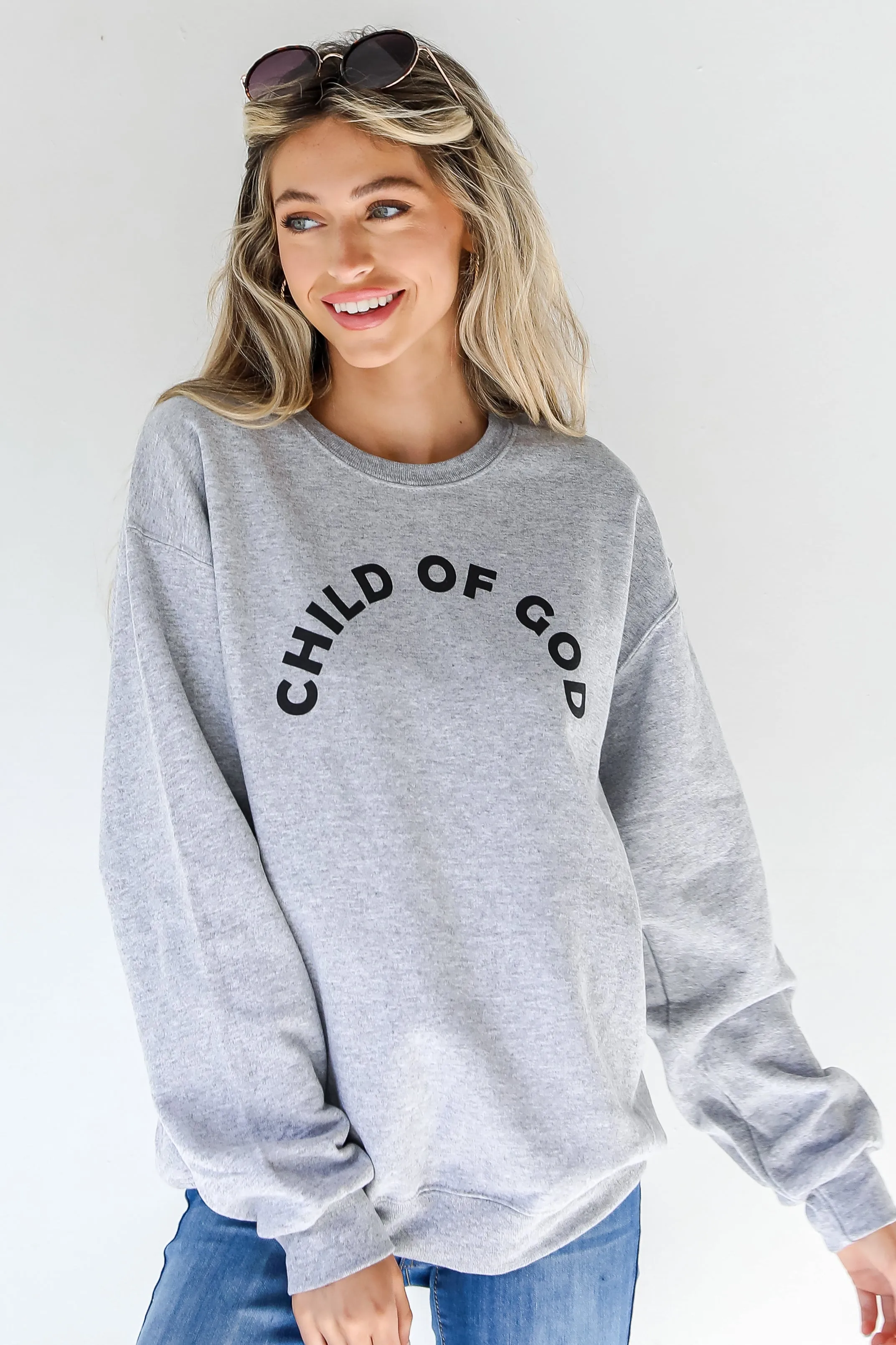 Heather Grey Child Of God Pullover