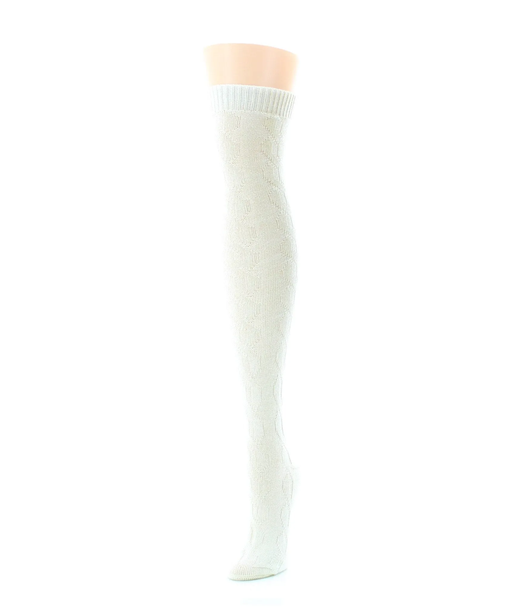 Jumbo Cable Over The Knee Cotton Blend Warm Socks