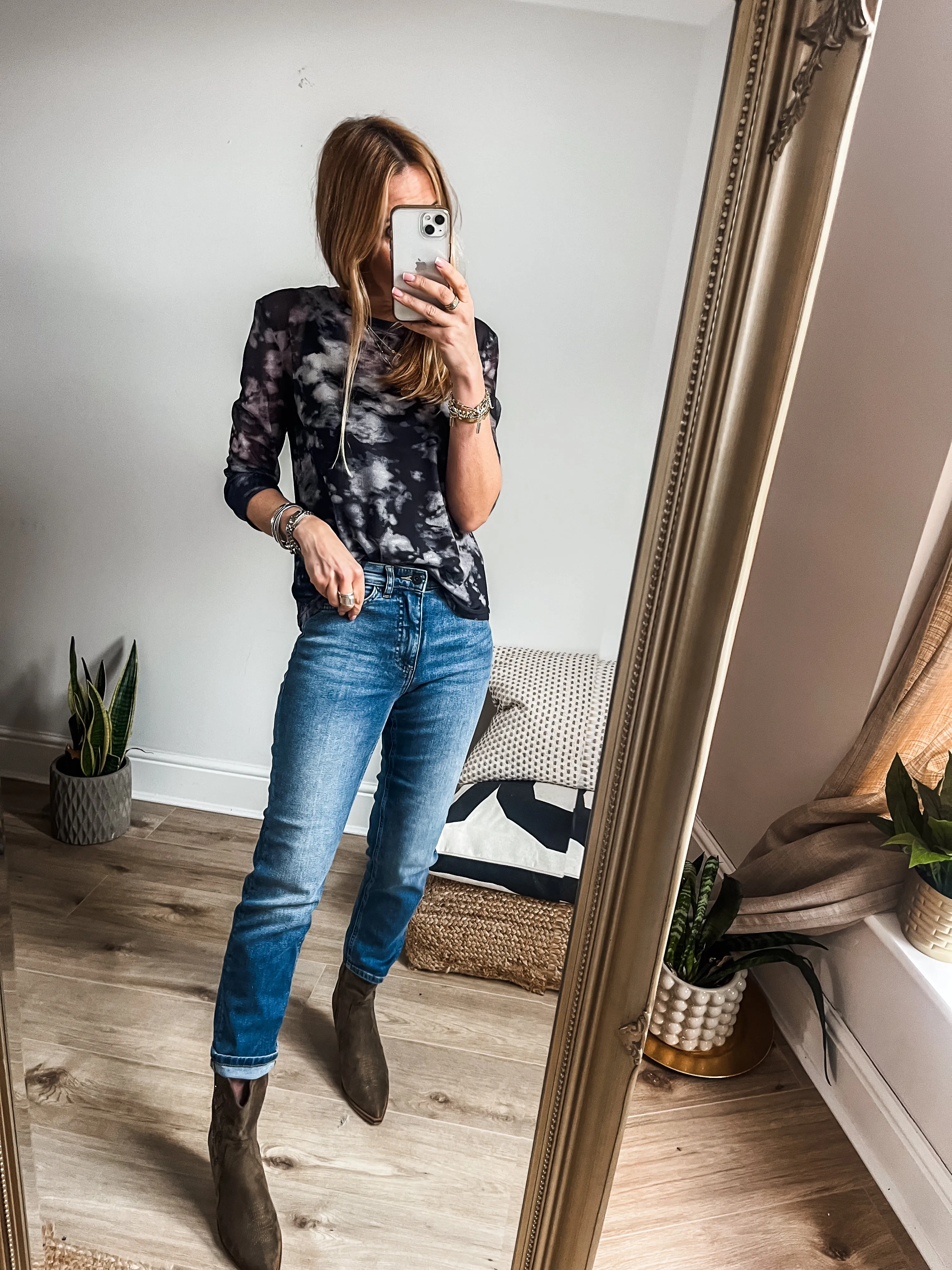 Long Sleeve Mesh Top
