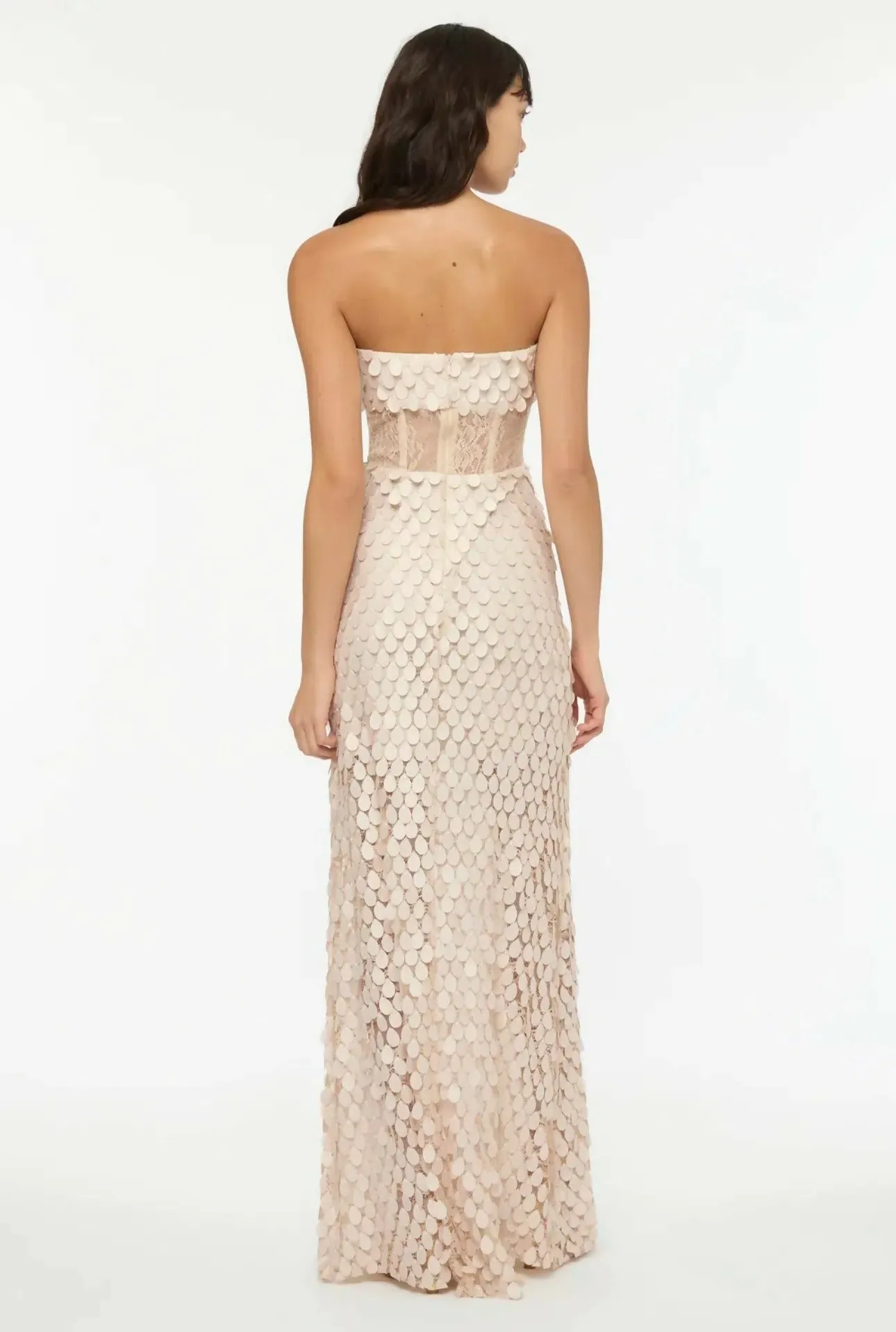 Manning Cartell Supreme Extreme Strapless Gown In Chalk Size 6