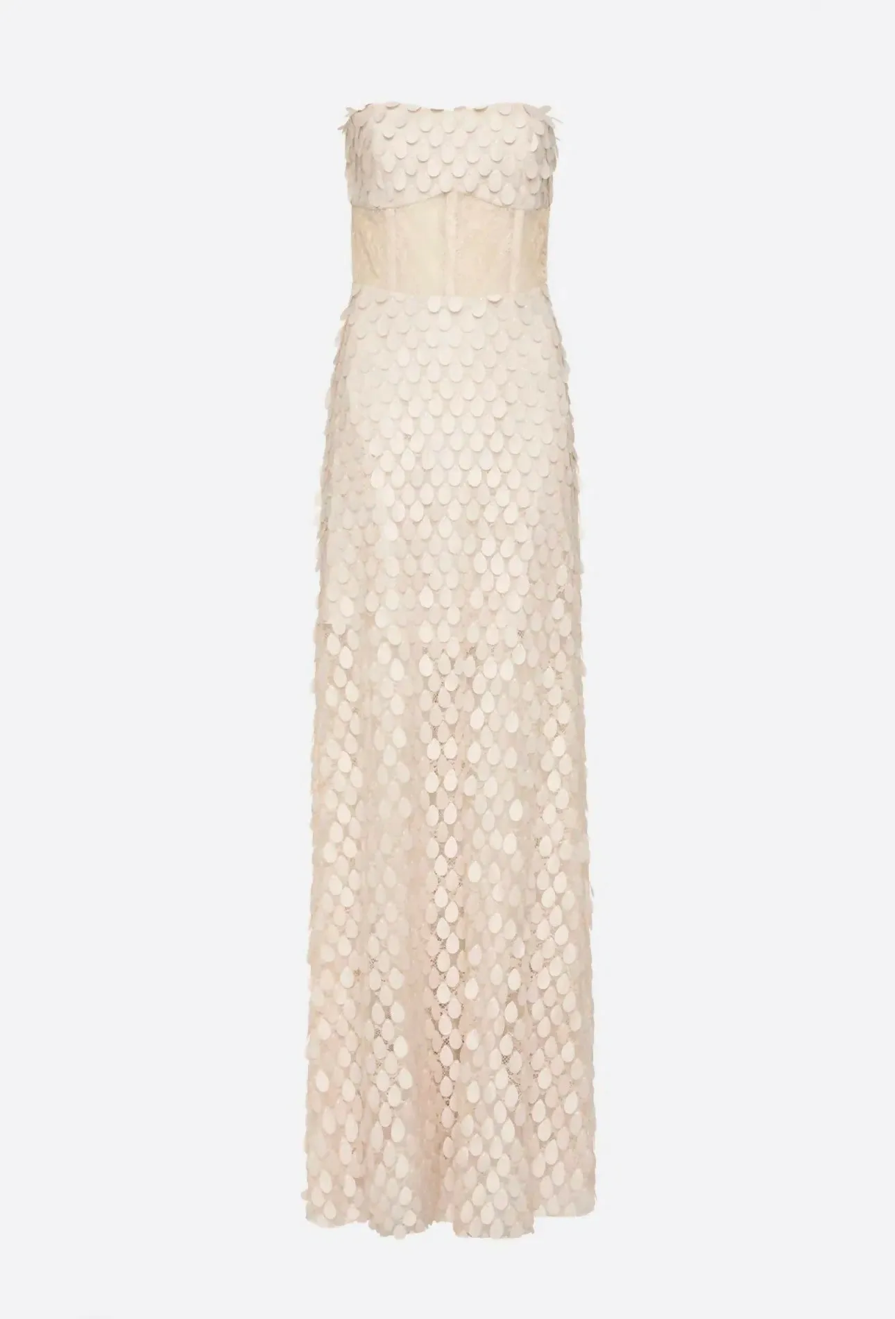 Manning Cartell Supreme Extreme Strapless Gown In Chalk Size 6