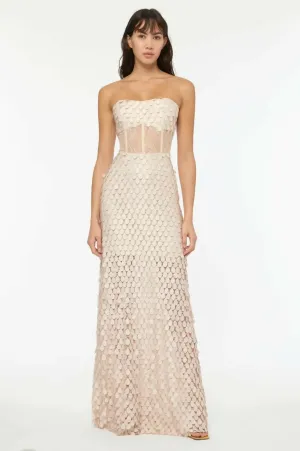Manning Cartell Supreme Extreme Strapless Gown In Chalk Size 6