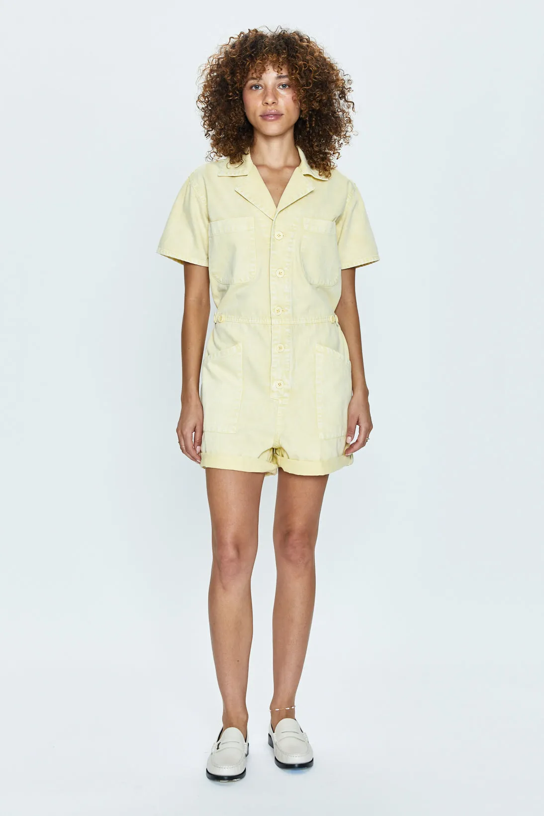 Parker Romper - Soft Honey Snow