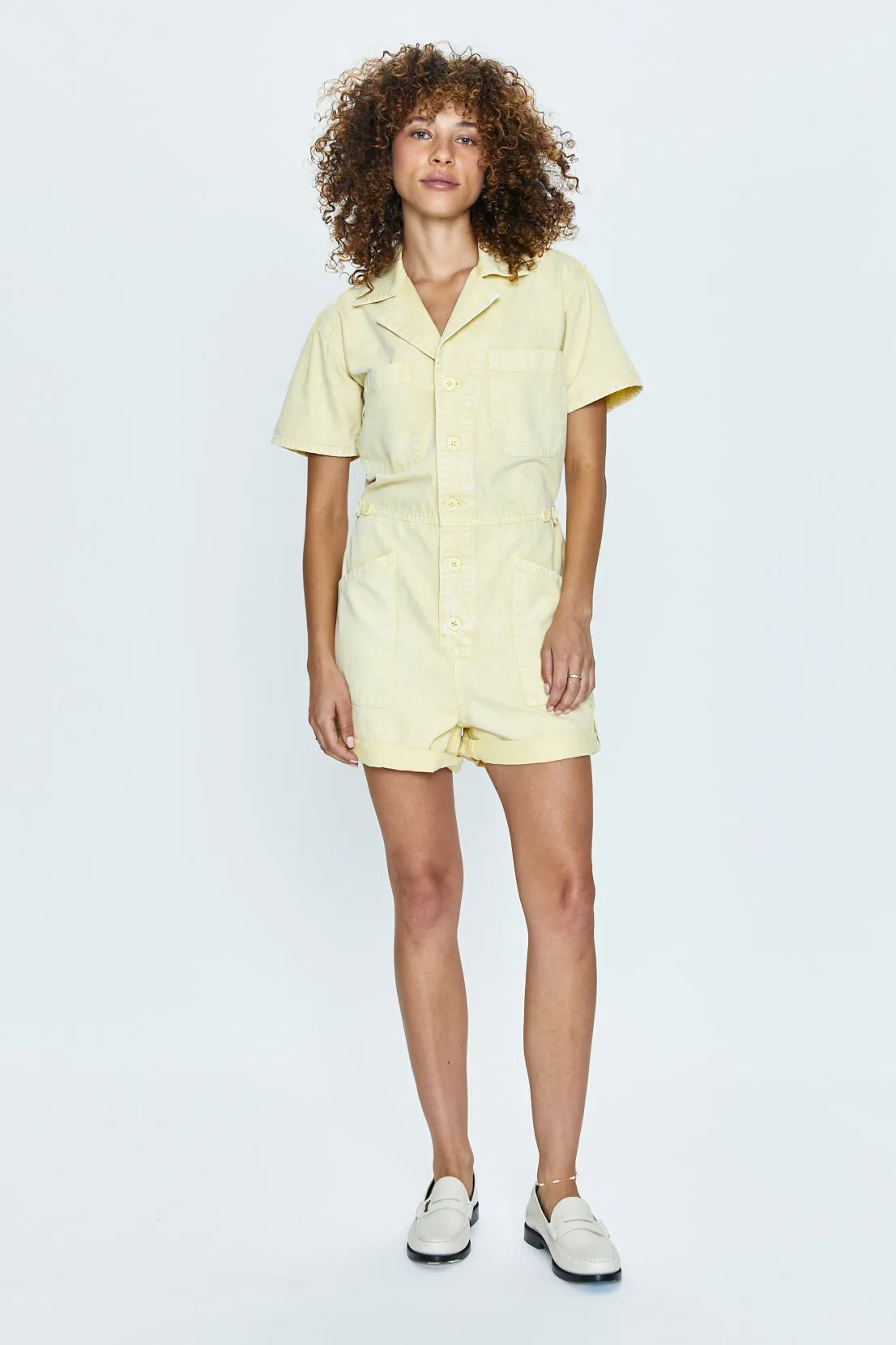 Parker Romper - Soft Honey Snow