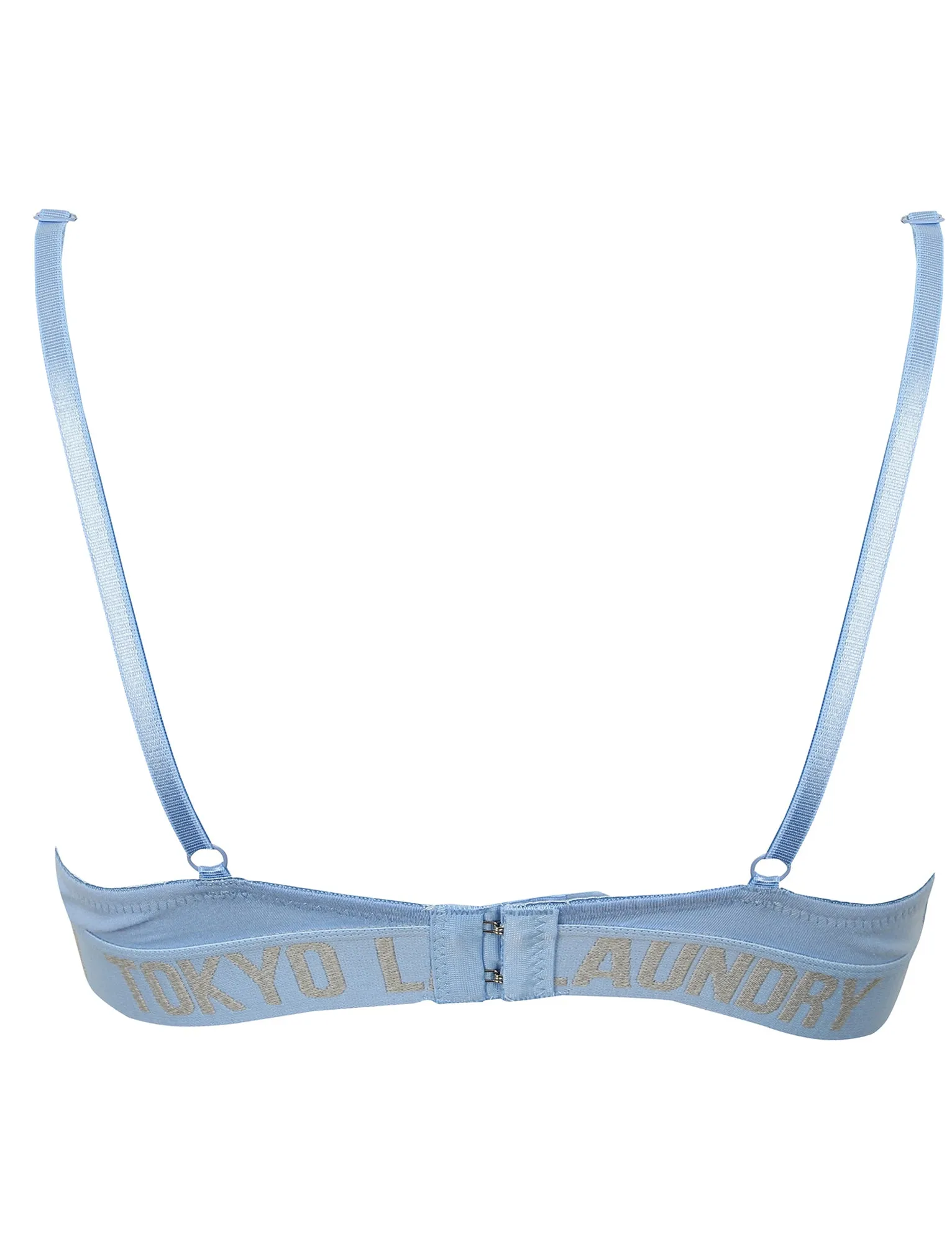 Petra (2 Pack) Strappy Bra Set in Placid Blue / Light Grey Marl - Tokyo Laundry