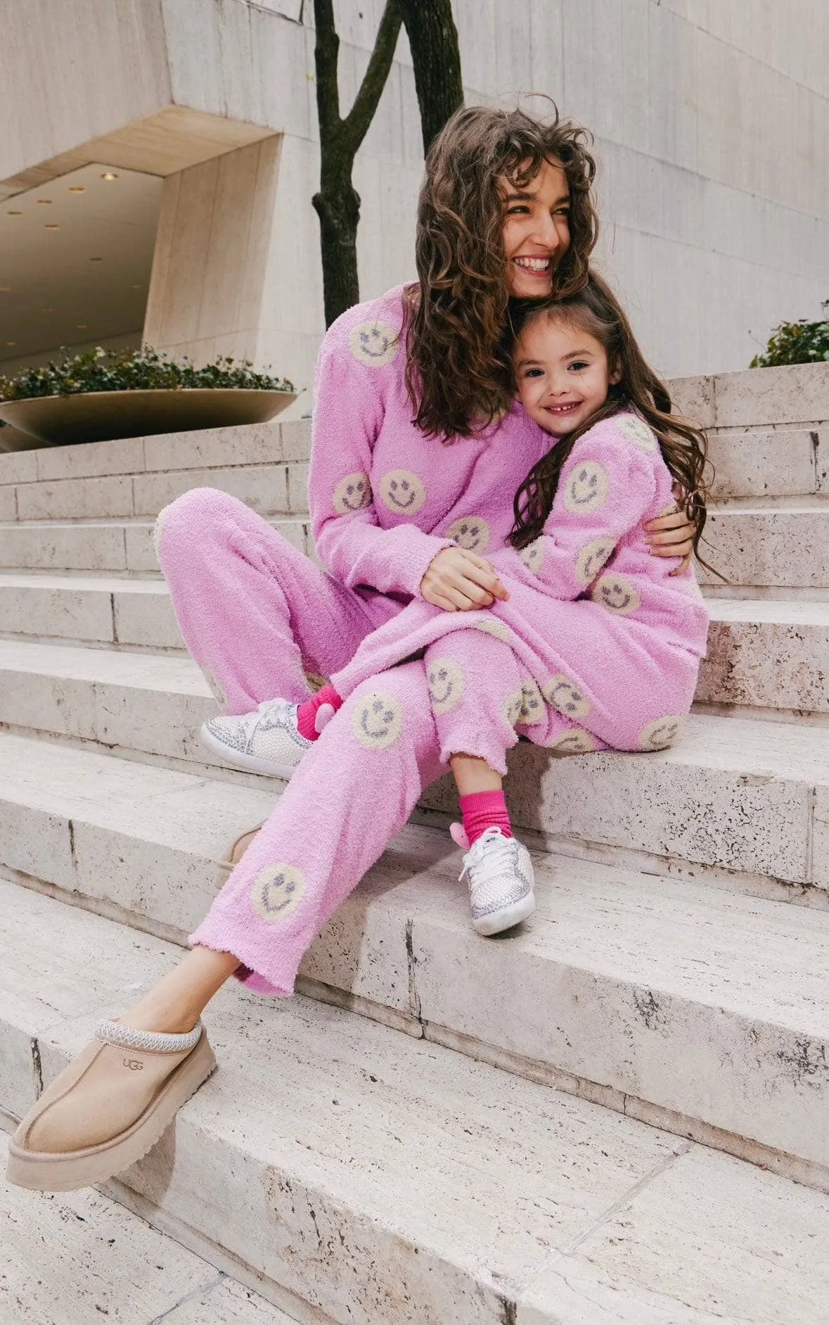 Pinky Fuzzy Smiley Emoji  Set