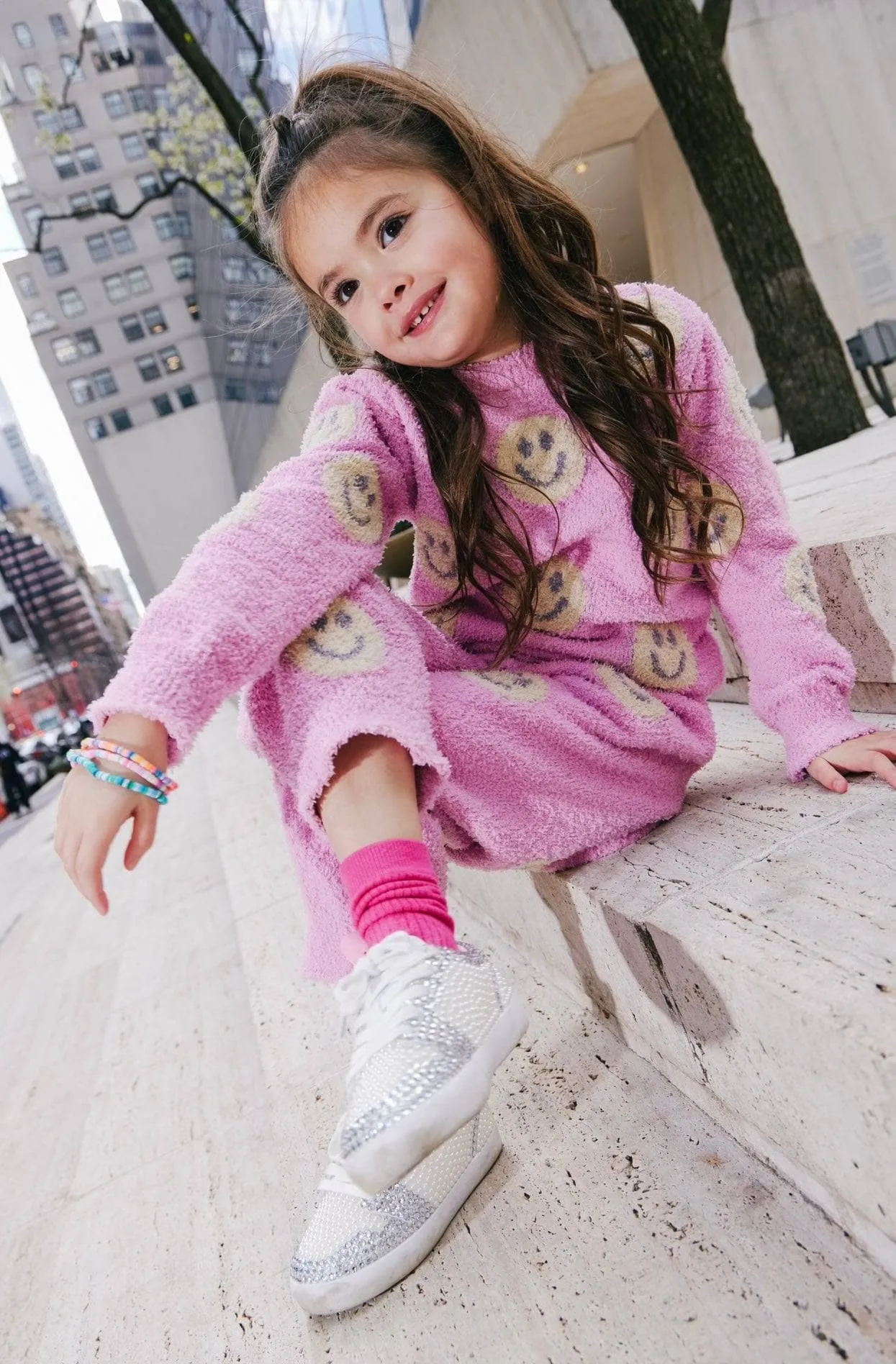 Pinky Fuzzy Smiley Emoji  Set