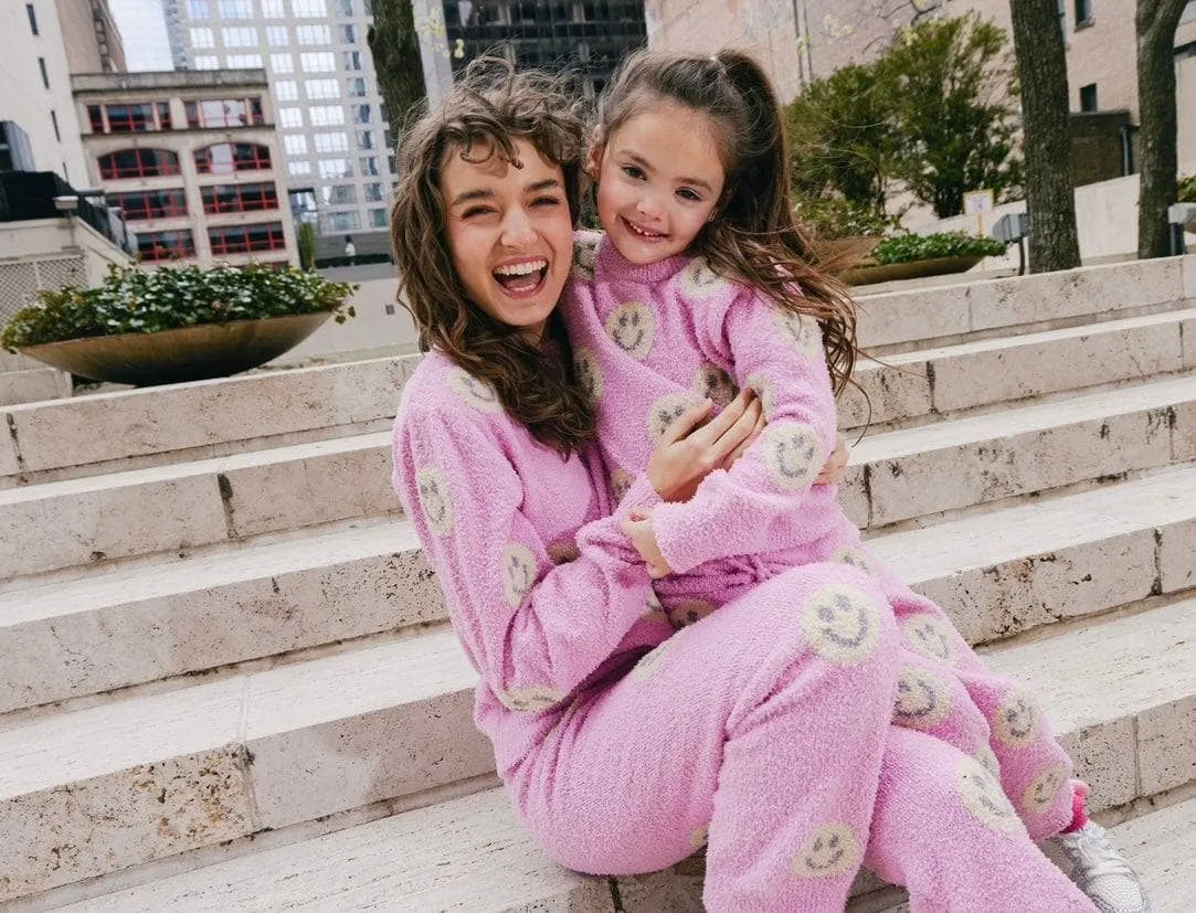 Pinky Fuzzy Smiley Emoji  Set