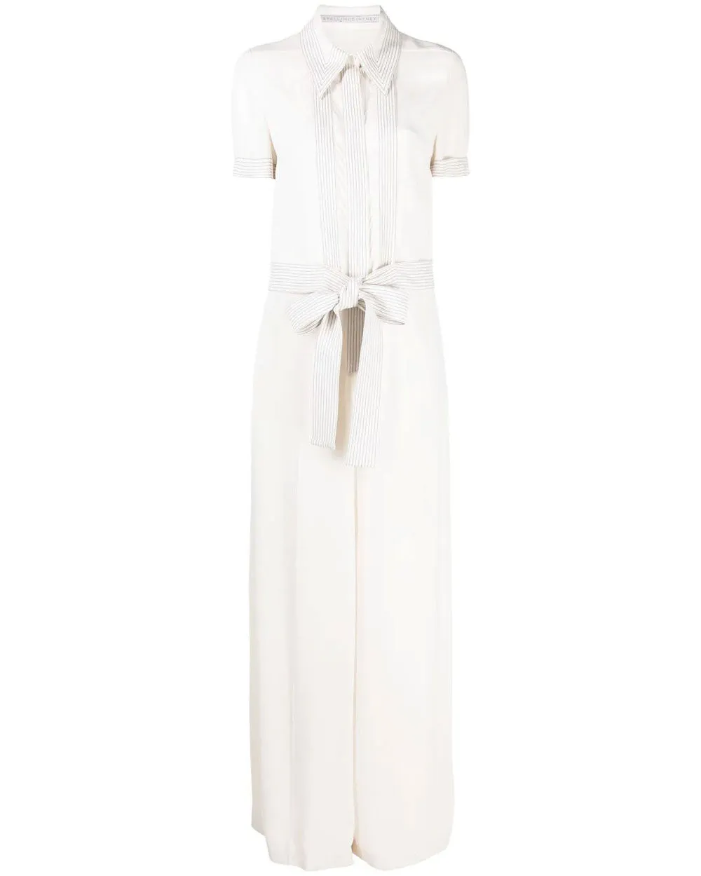 Plaster White Wide Leg Belted Wendy Jumpsuit