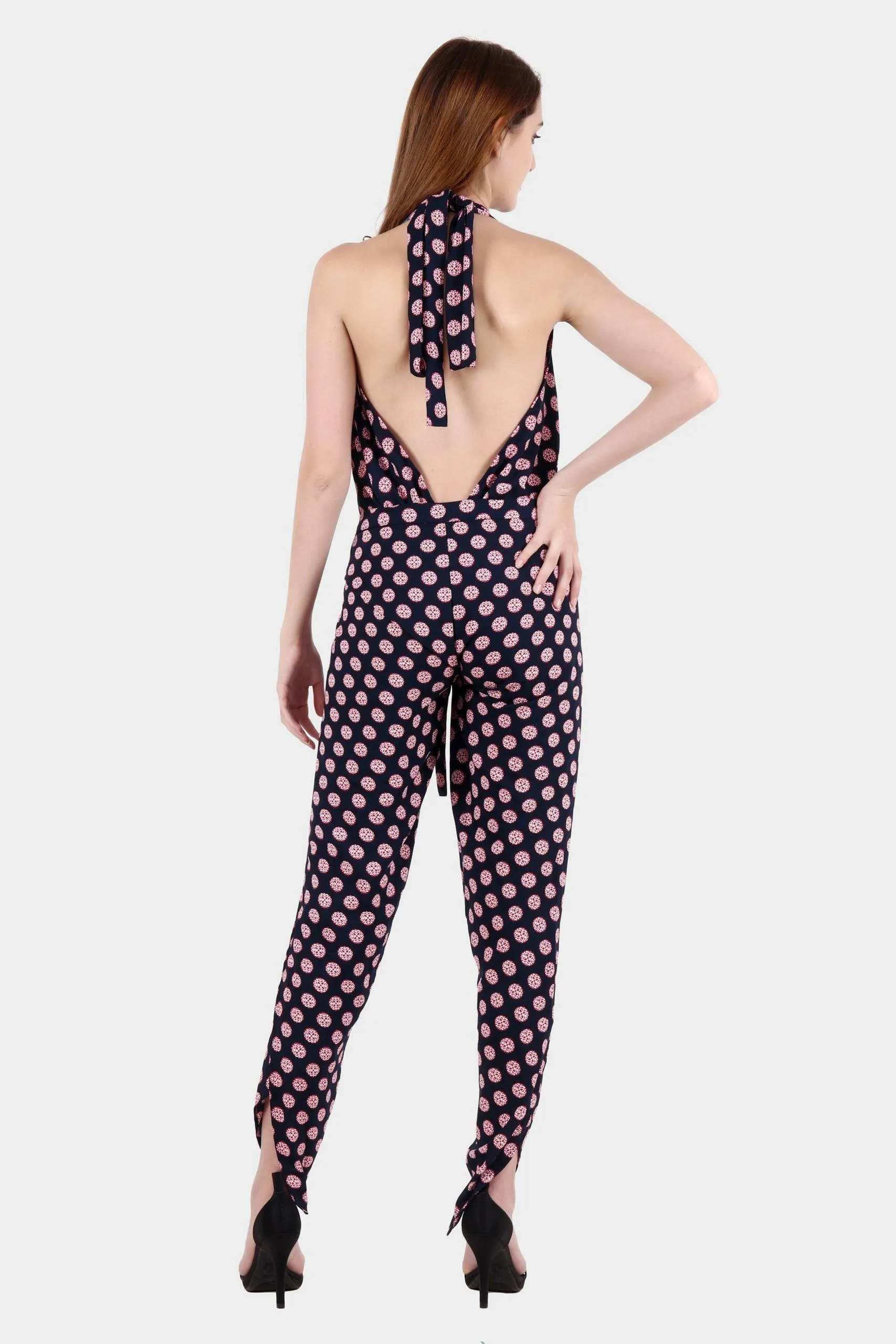 Purple Geometric Printed Multiwear Jumpsuit/Pant