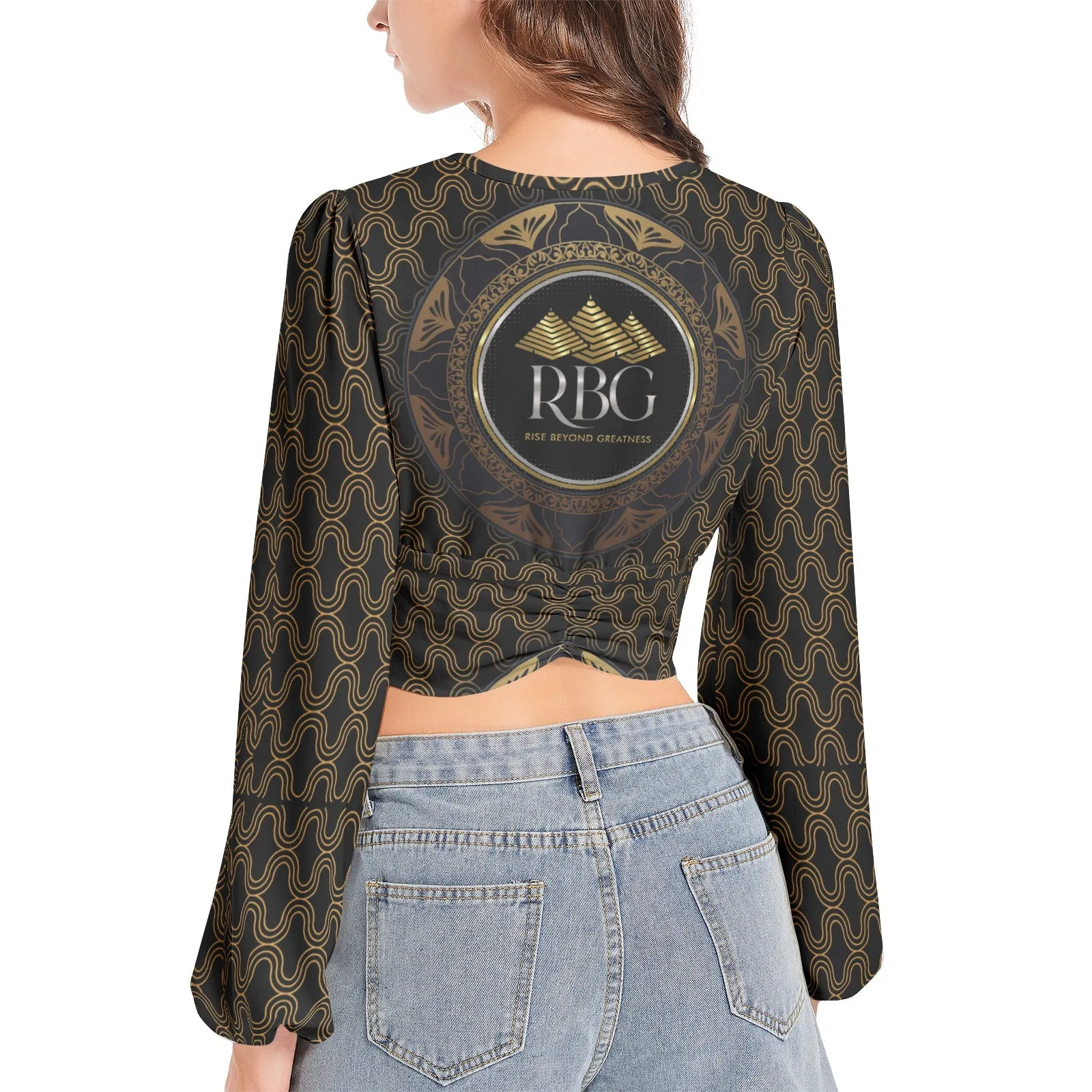 RBG Lantern Sleeve Crop Top