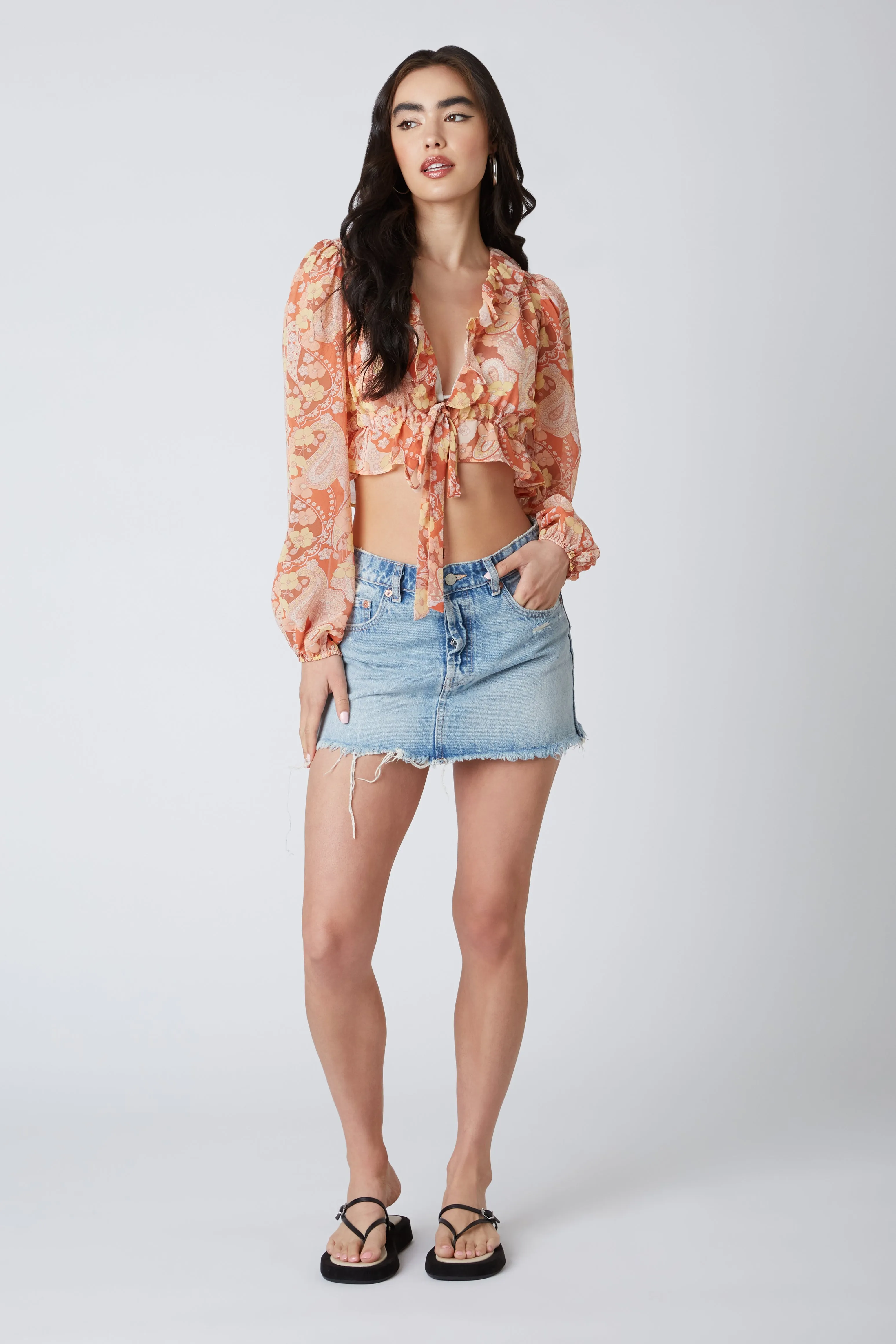 Retro Chiffon Blouse